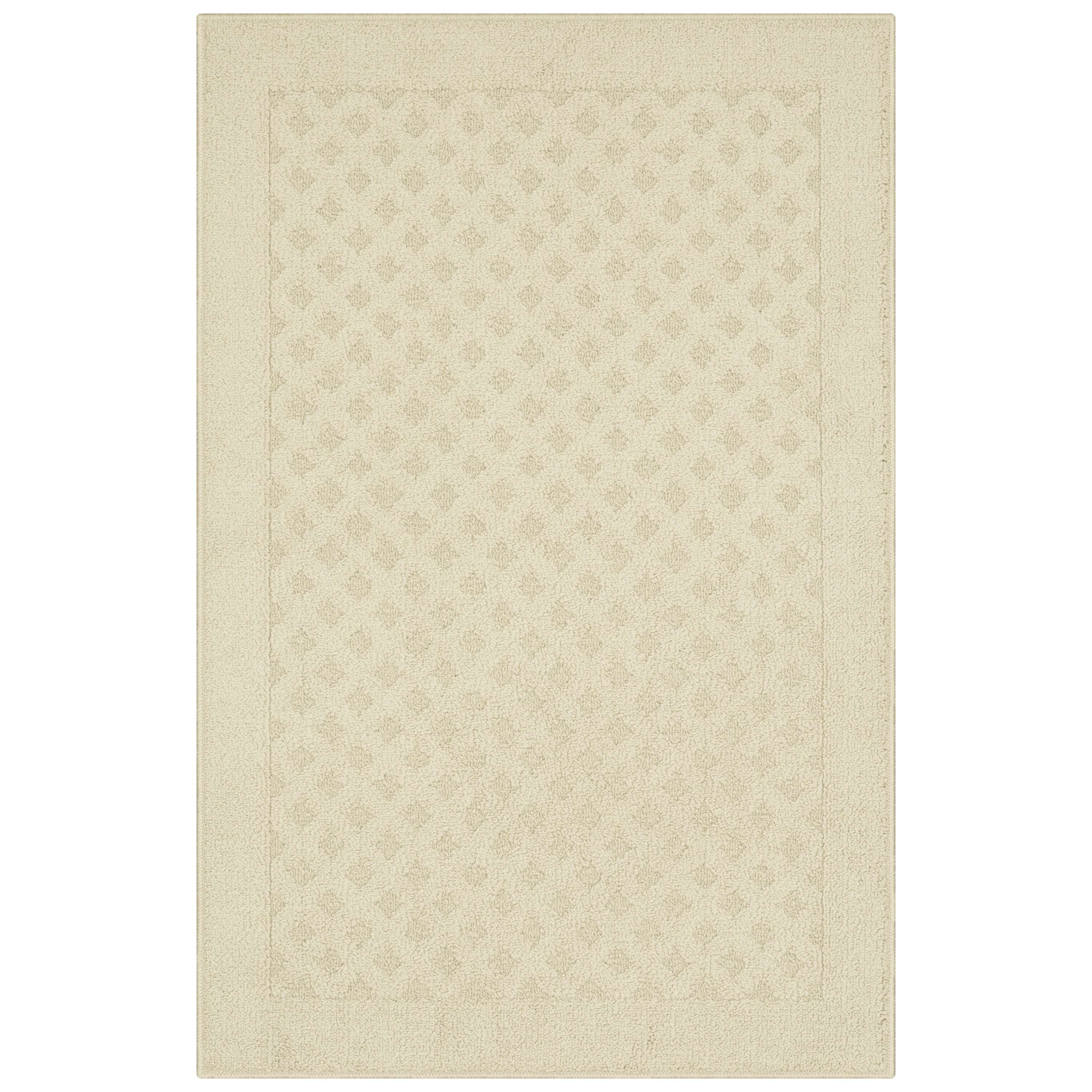 Velmora™ (2 pack) Dylan Solid Diamond Indoor Accent Rug, Beige, Skid-Resistant, 2 ft 6 in x 3 ft 10 in