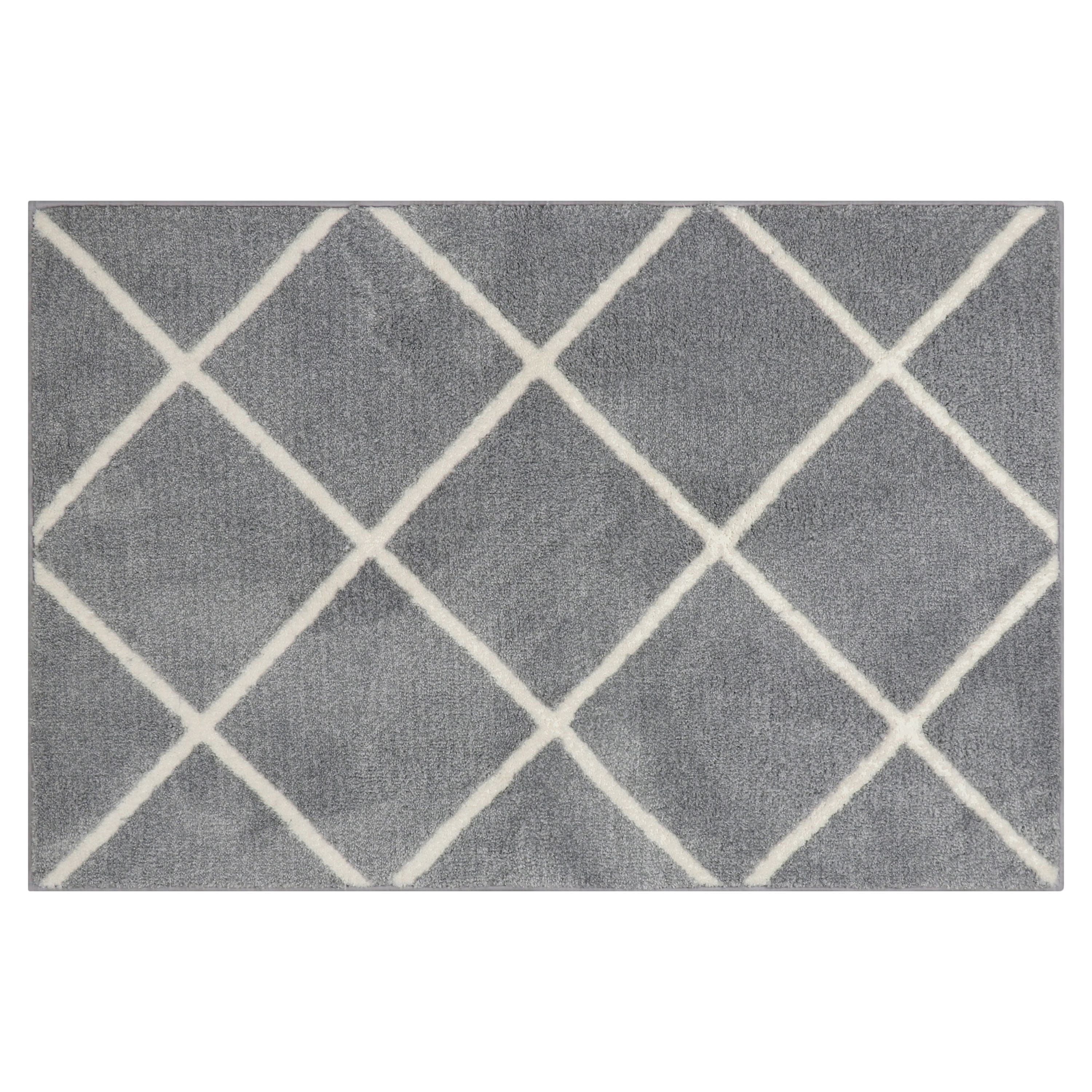 Velmora™ (2 pack) Diamond Plush Gray Indoor 30 in x 45 in Accent Rug