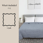 Velmora™ Check Matelasse Quilt, Washed Indigo, Full/Queen