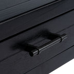 Velmora™ Filbert Solid 2 Drawer Coffee Table, Black