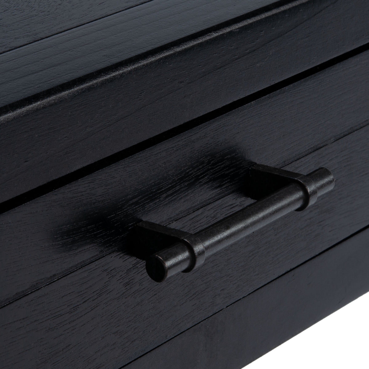 Velmora™ Filbert Solid 2 Drawer Coffee Table, Black