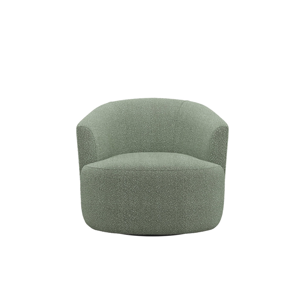 Velmora™ Boucle Swivel Accent Chair, Olive