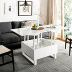 Velmora™ Vanna Lift-Top Solid Glam Coffee Table, White