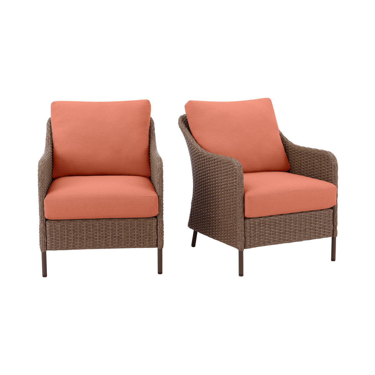Velmora™ Chelsea 4-Piece Outdoor Patio Deep Seating Set with Terracotta Cushions