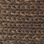 Velmora™ Beachcomber Handwoven Water Hyacinth Storage Basket with Handles, Dark Brown