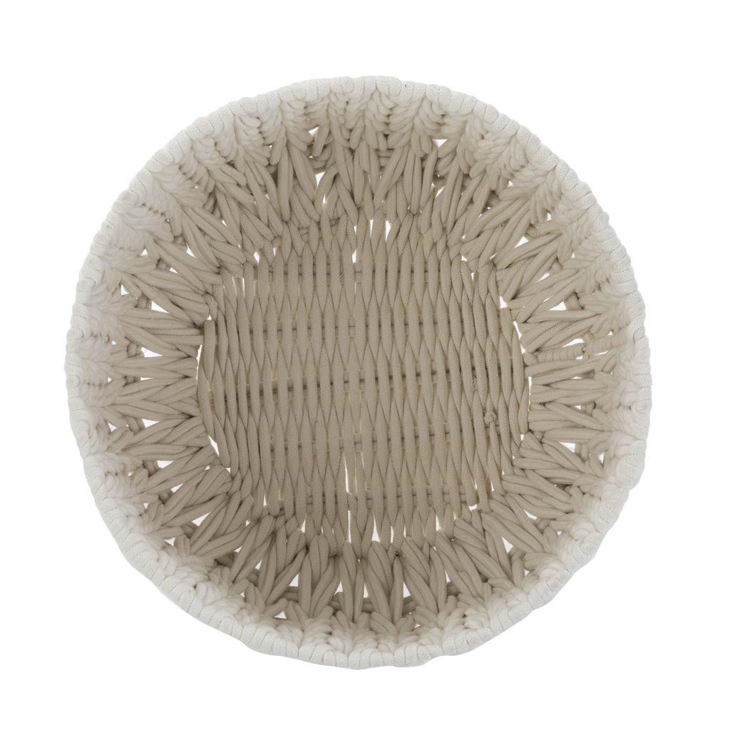 Velmora™ Extra Large White Woven Rope Decorative Storage Basket, 19 in x 15 in