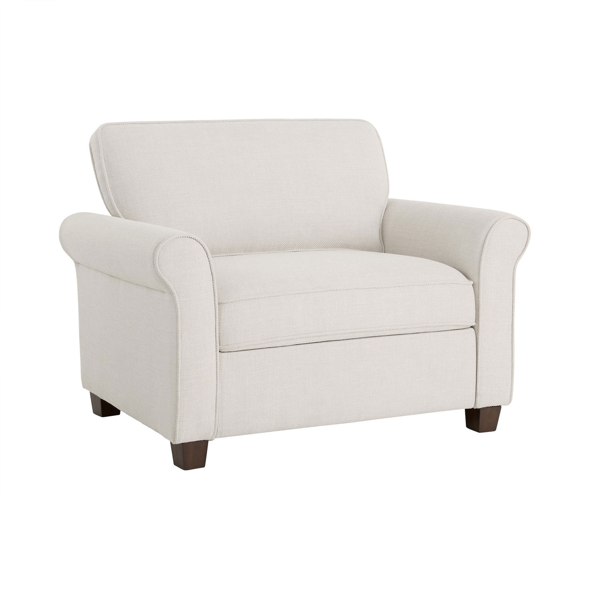 Velmora™ Rolled Arm Storage Accent Chair, Cream