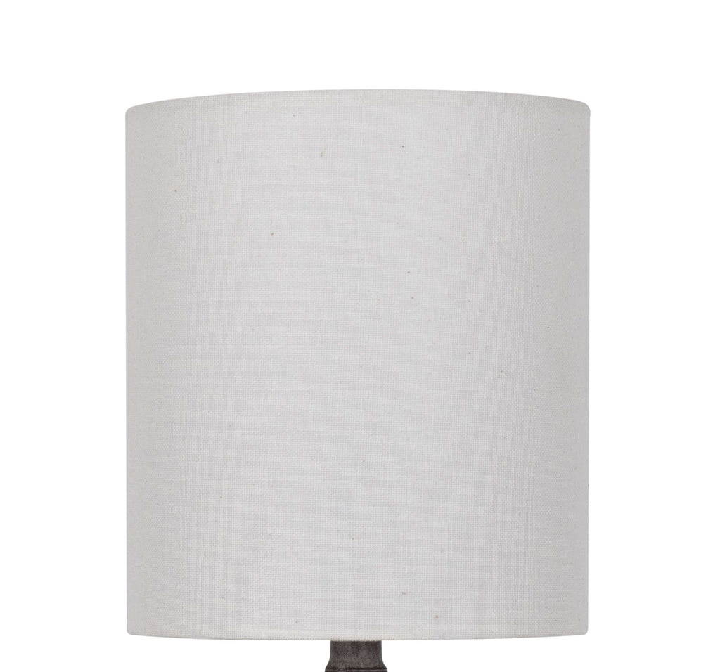 Velmora™ (4 pack) 12.75 in Mini Table Lamp, Weathered Wood Finish, Polyresin, White Shade