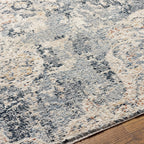 Velmora™ Abstract with Fringe 5'2" x 7' Area Rug for Living Room Bedroom Ivory