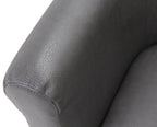 Velmora™ Faux Leather Bucket Accent Chair, Carbon Gray