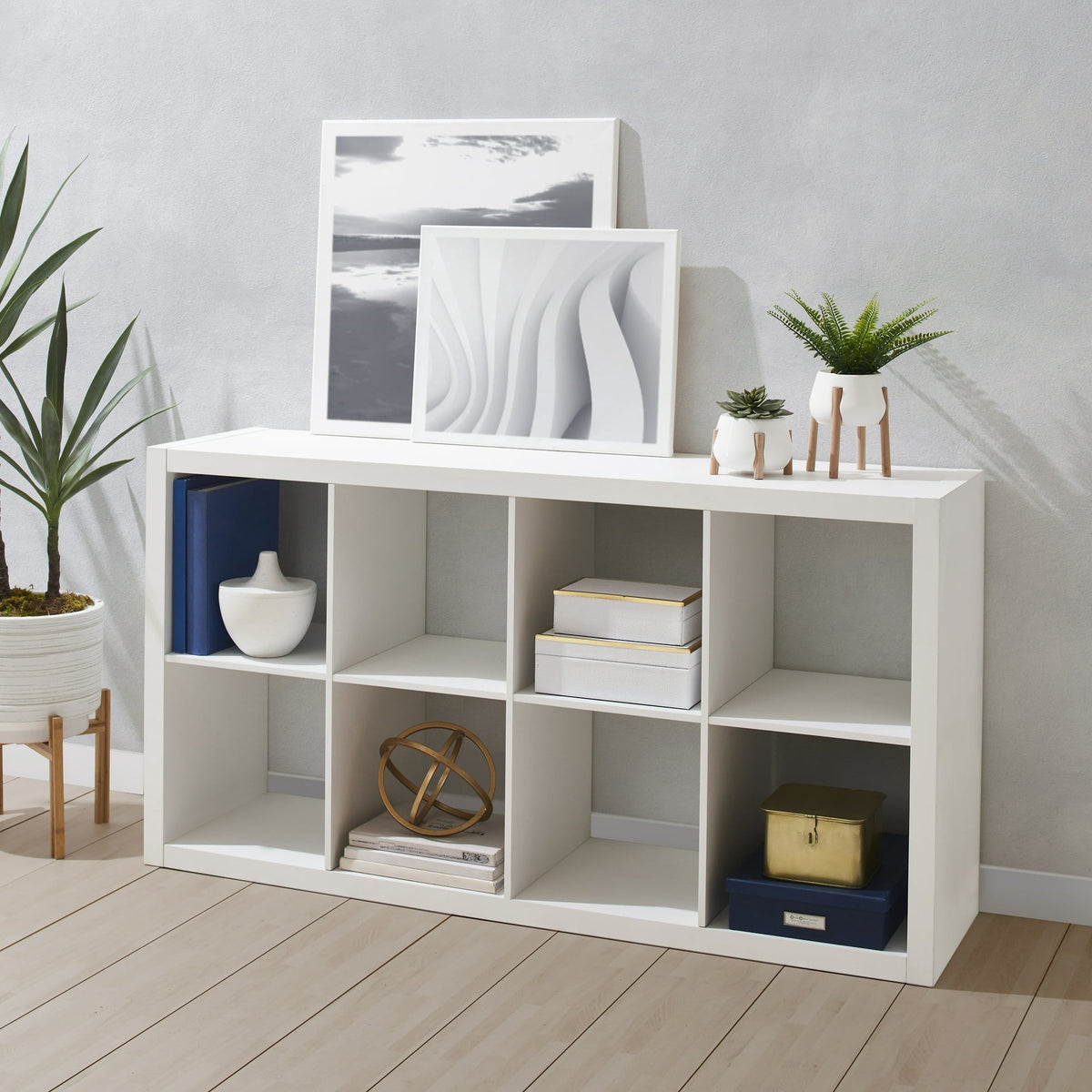 Velmora™ 8 Cube Storage Organizer, Textured White