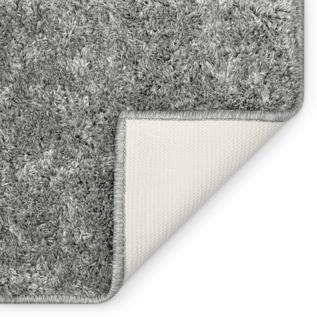 Velmora™ 5 ft x 7 ft Gray Microfiber Plush Shag Area Rug