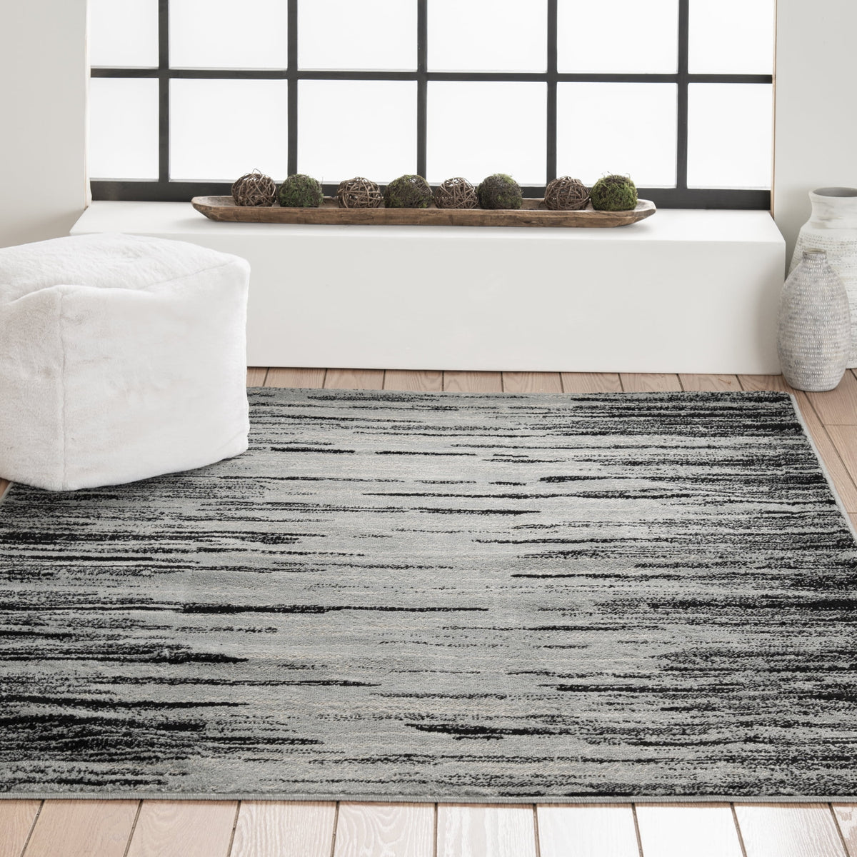 Velmora™ Black Lines Modern Abstract 3-Piece Indoor Rug Set