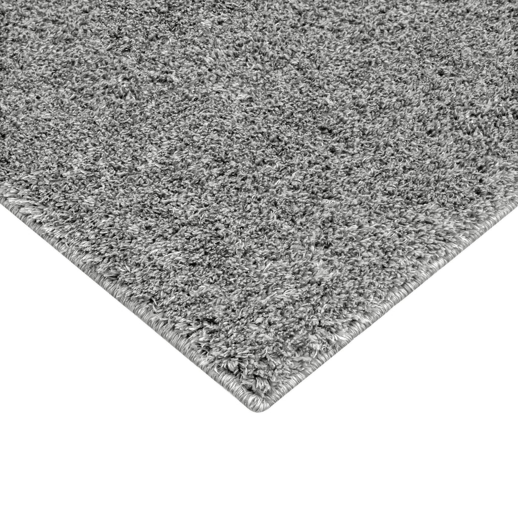 Velmora™ 5 ft x 7 ft Gray Microfiber Plush Shag Area Rug