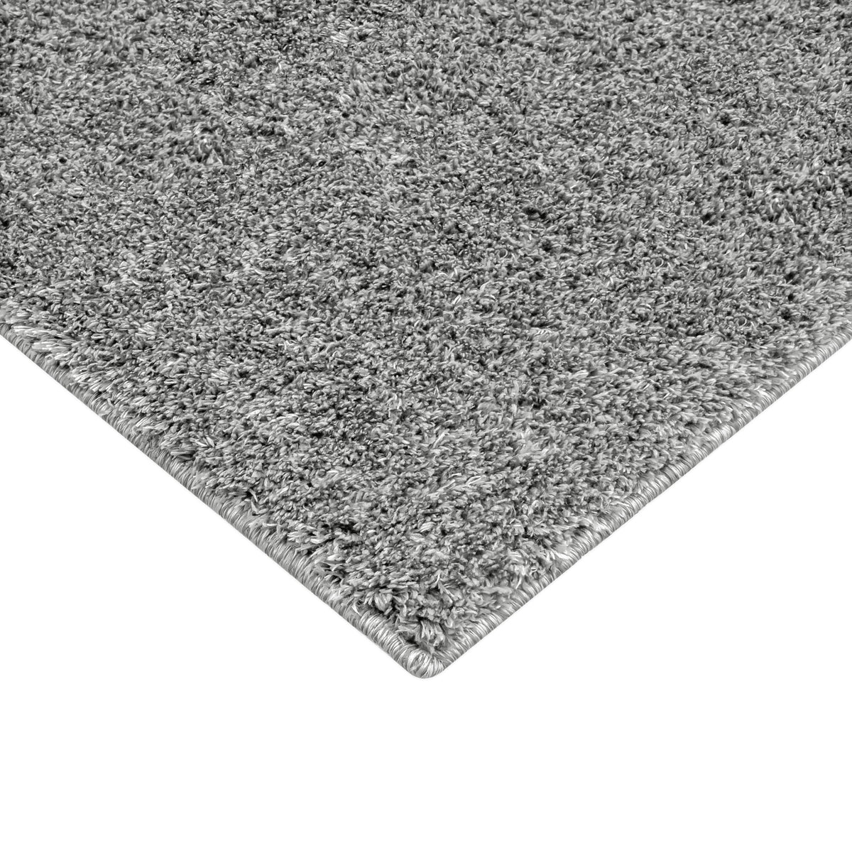 Velmora™ 5 ft x 7 ft Gray Microfiber Plush Shag Area Rug