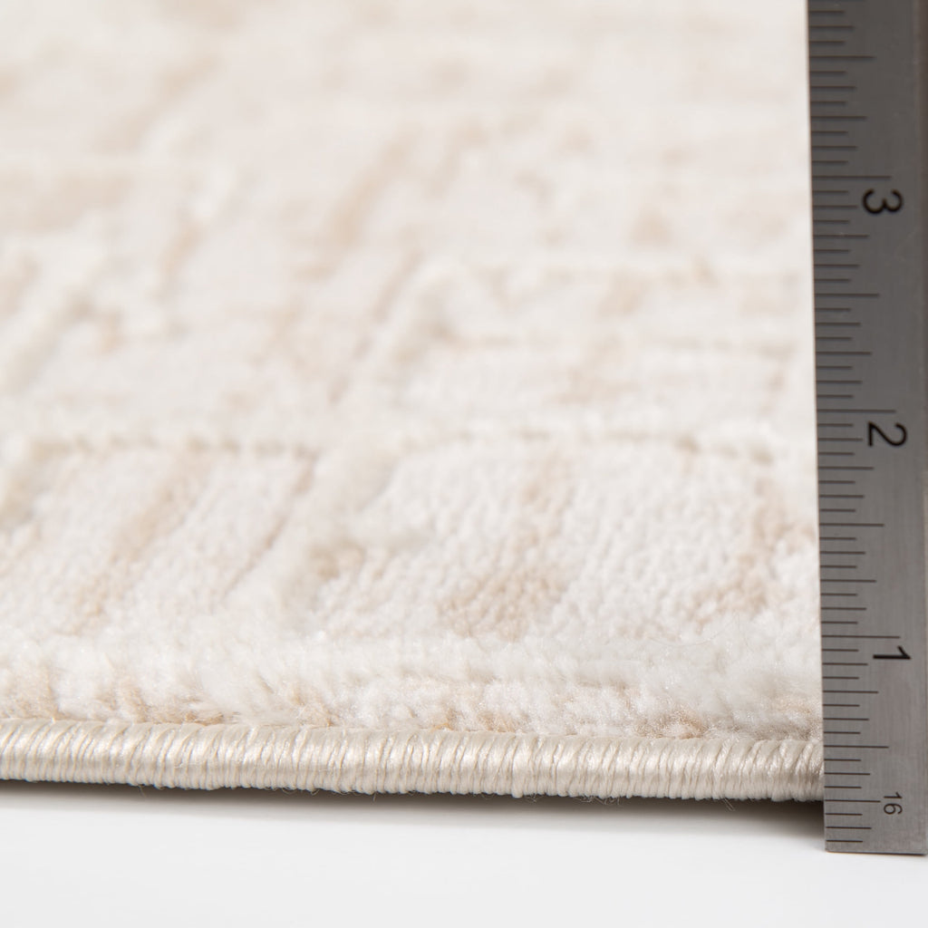 Velmora™ Raised & Sculpted Neutral Abstract Indoor Area Rug, 5 ft x 7 ft