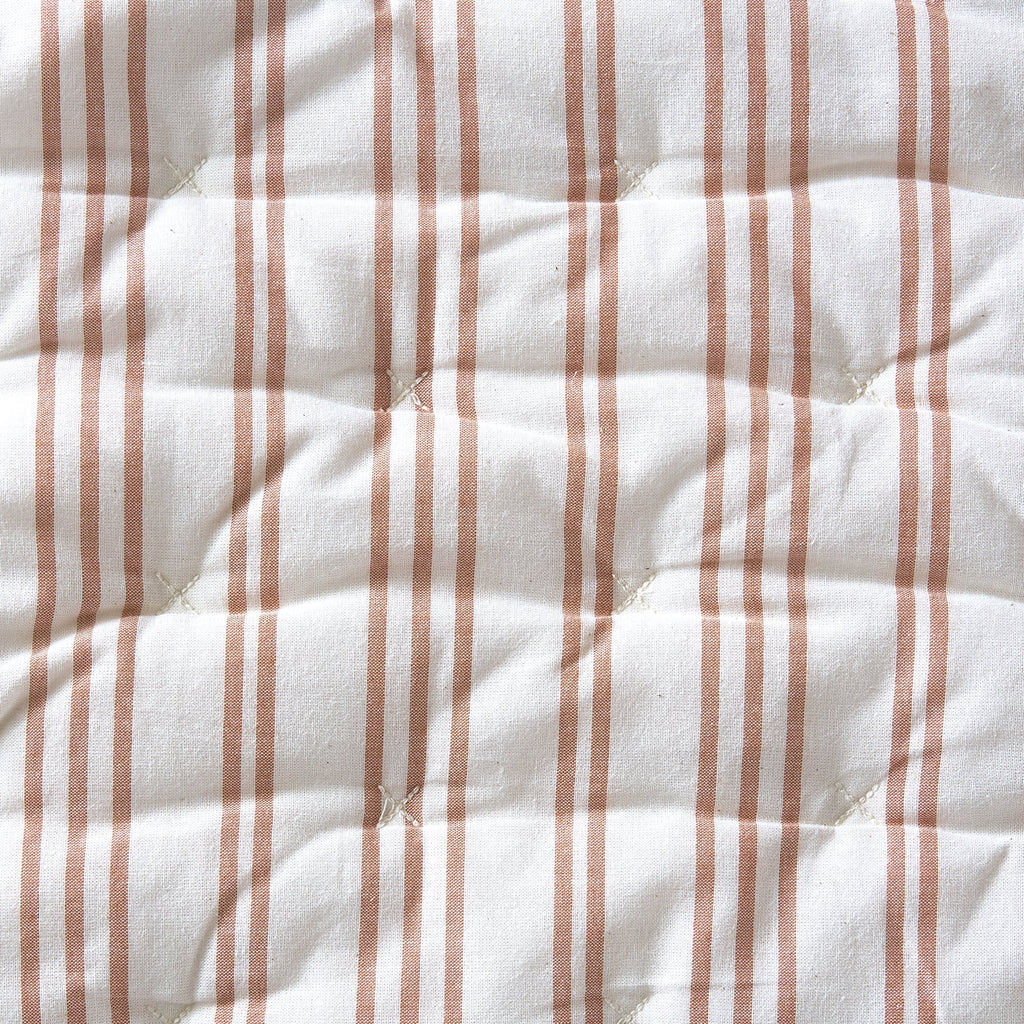 Velmora™ Copper Yarn Dyed Stripe Chambray Quilt, Full/Queen