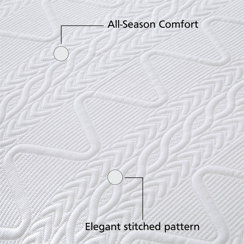 Velmora™ Stitched Corded Quilt, White, Full/Queen Bedding