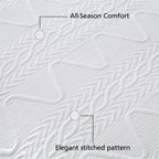 Velmora™ Stitched Corded Quilt, White, Full/Queen Bedding
