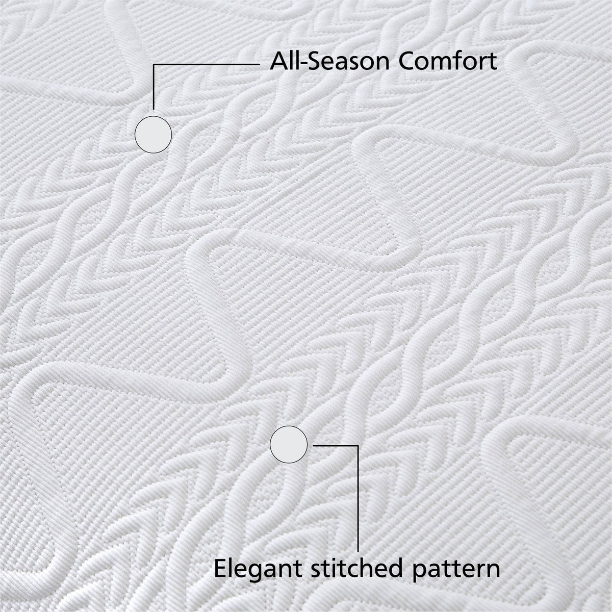 Velmora™ Stitched Corded Quilt, White, Full/Queen Bedding