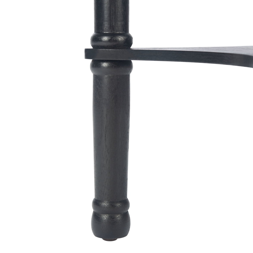Velmora™ Tinsley Solid Rustic Round Accent Table, Black