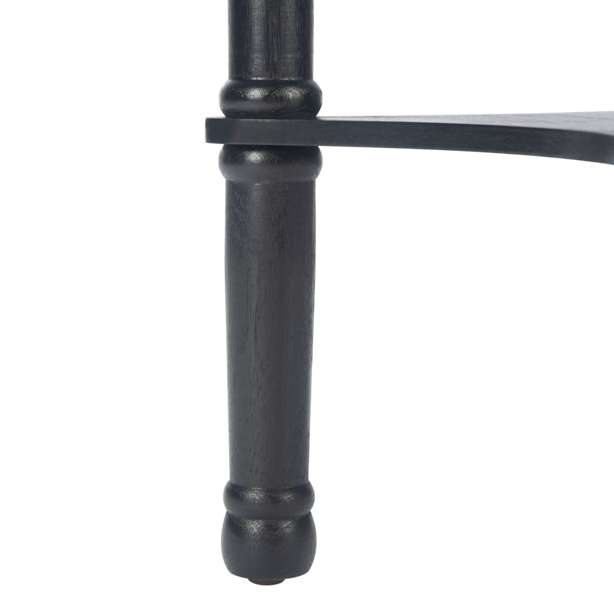 Velmora™ Tinsley Solid Rustic Round Accent Table, Black