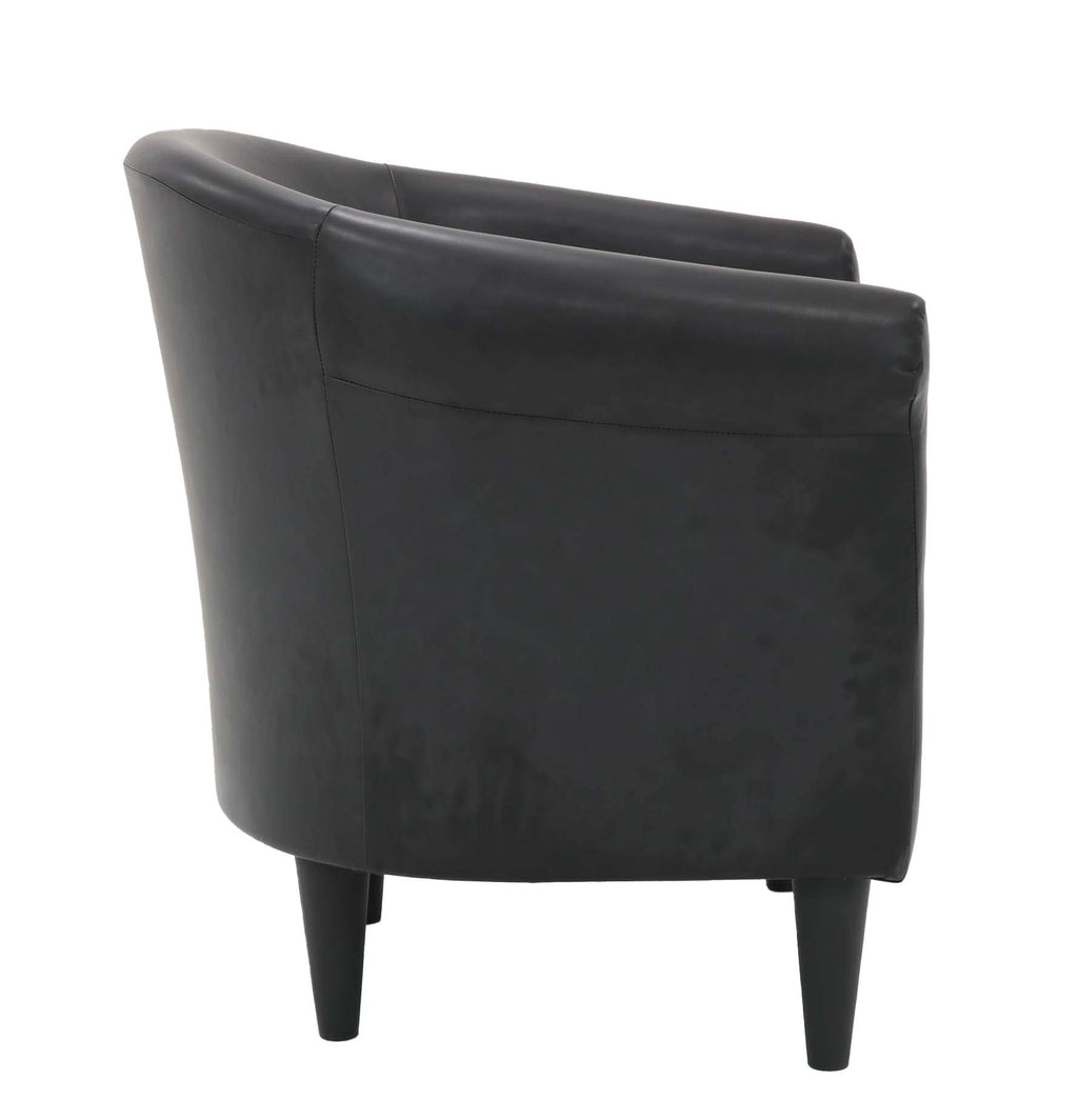 Velmora™ Marlee Barrel Accent Chair, Sedona Black