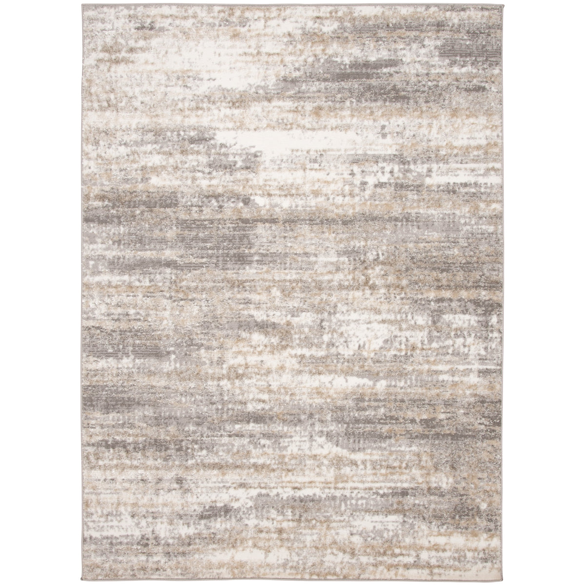 Velmora™ 5 ft x 7 ft Neutral Shiny Abstract Indoor Area Rug