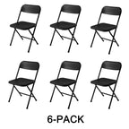 Velmora™ Banquet Resin Folding Chair, Black, Set of 6