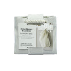 Velmora™ (2 pack) Polyester and Cotton Canvas Laundry Bag, Gray, 15 in W x 7 in D x 24.5 in H