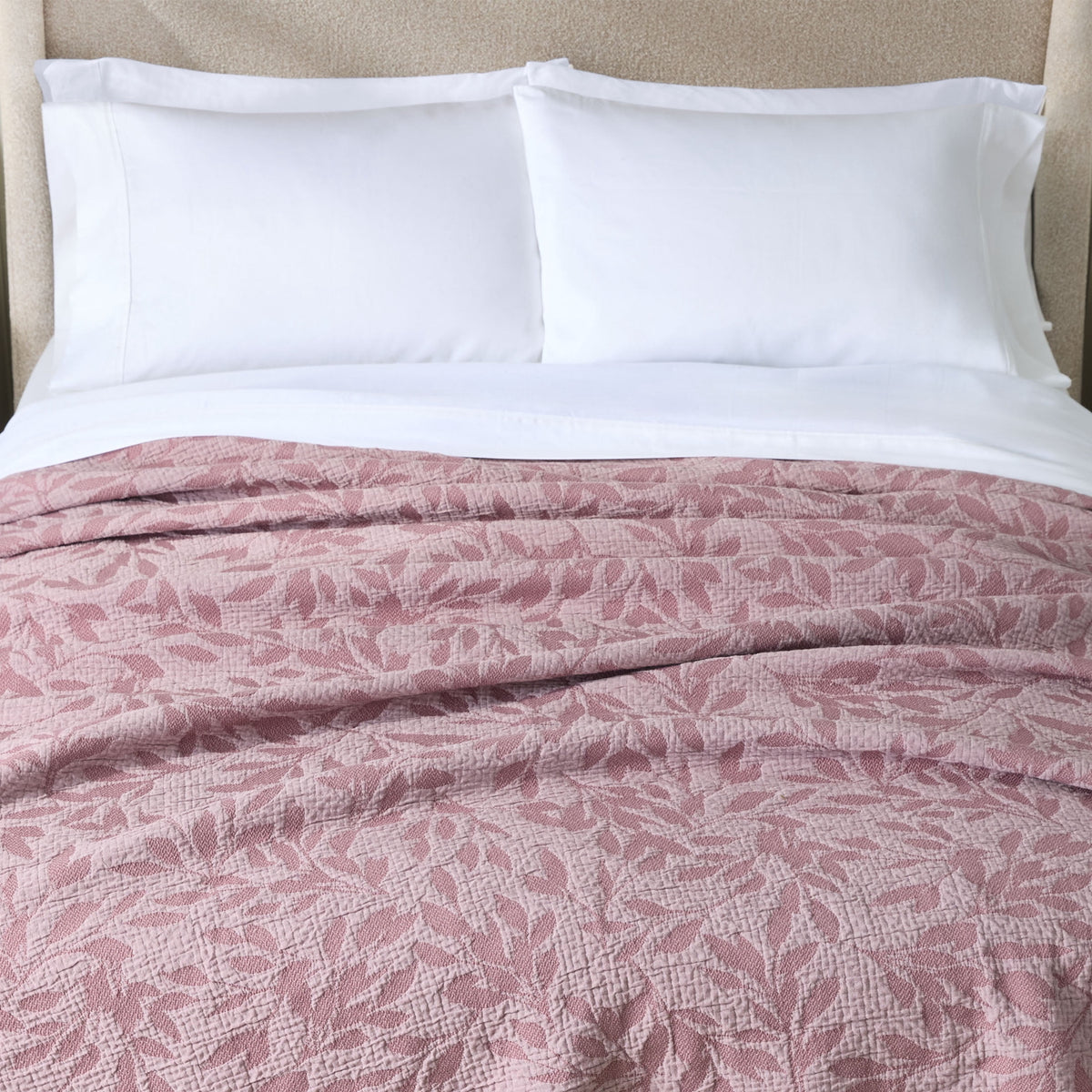 Velmora™ Violet Gem Botanical Double Cloth Cotton Quilt, Full/Queen