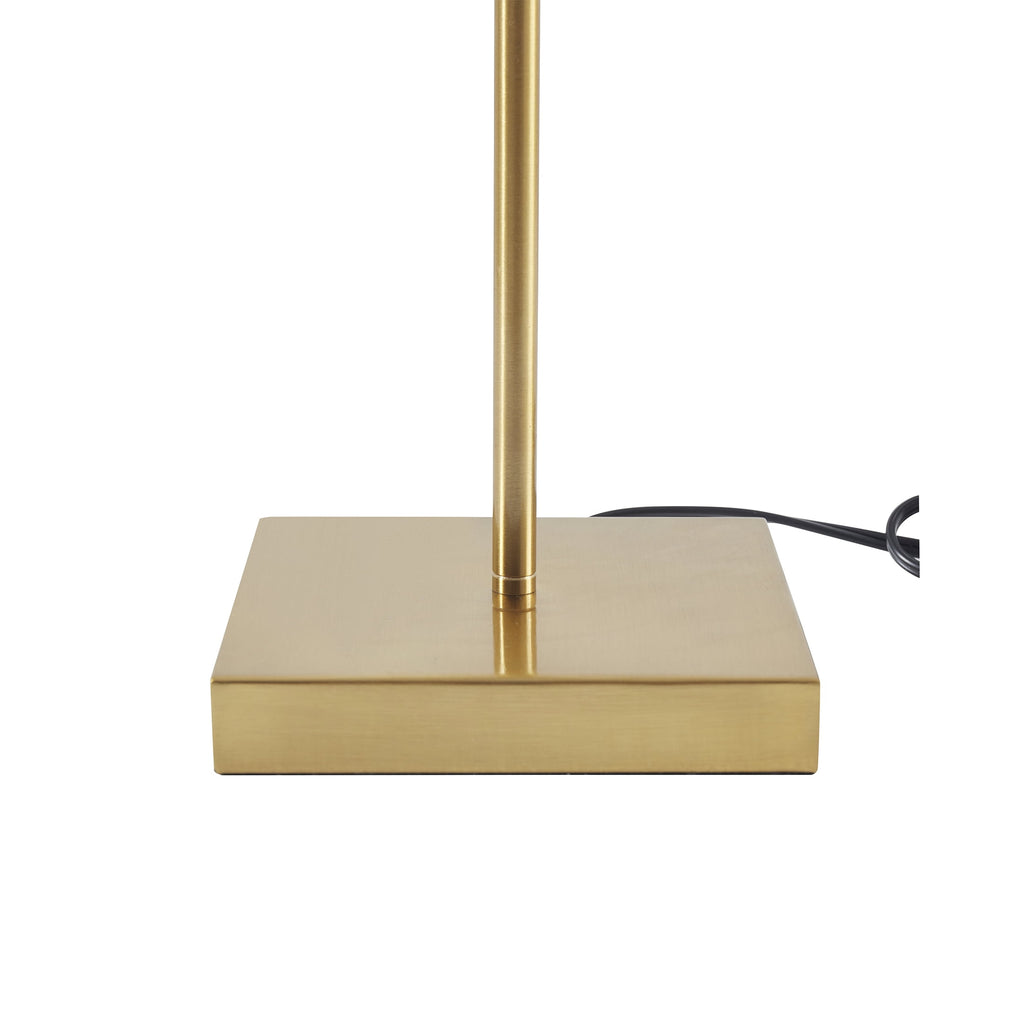 Velmora™ 21" Gold Brass Pleated Shade Table Lamp