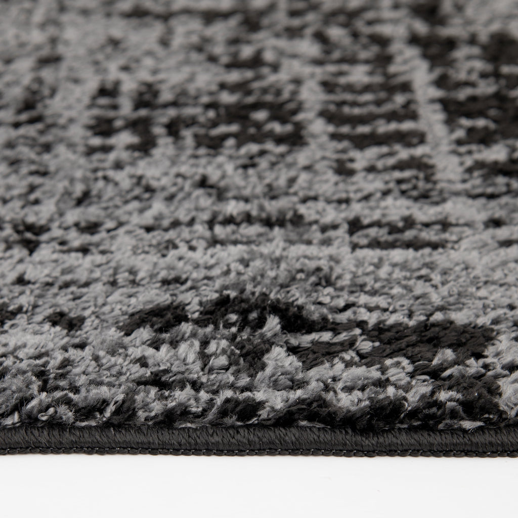 Velmora™ 60"x79" Black and Gray Abstract Indoor Area Rug