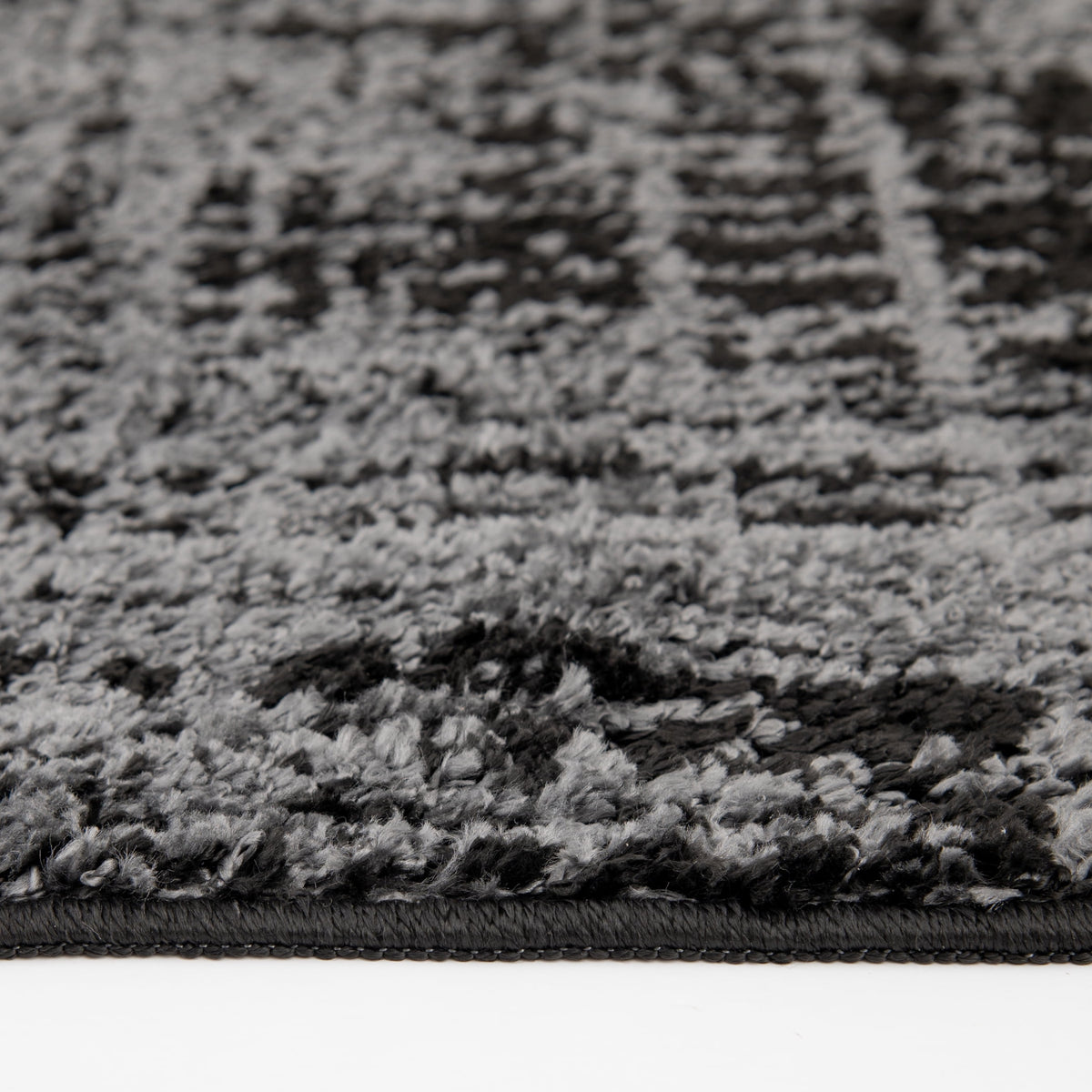 Velmora™ 60"x79" Black and Gray Abstract Indoor Area Rug