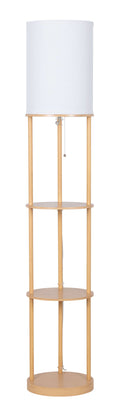 Velmora™ 62 in Farmhouse Light Wood Floor Lamp