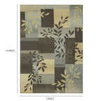 Velmora™ (2 pack) Traditional Leaf Block Gray Print Indoor Area Rug, 7' x 10'