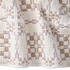 Velmora™ Ivory Modern Mosaic Cotton Matelasse Reversible Quilt, King