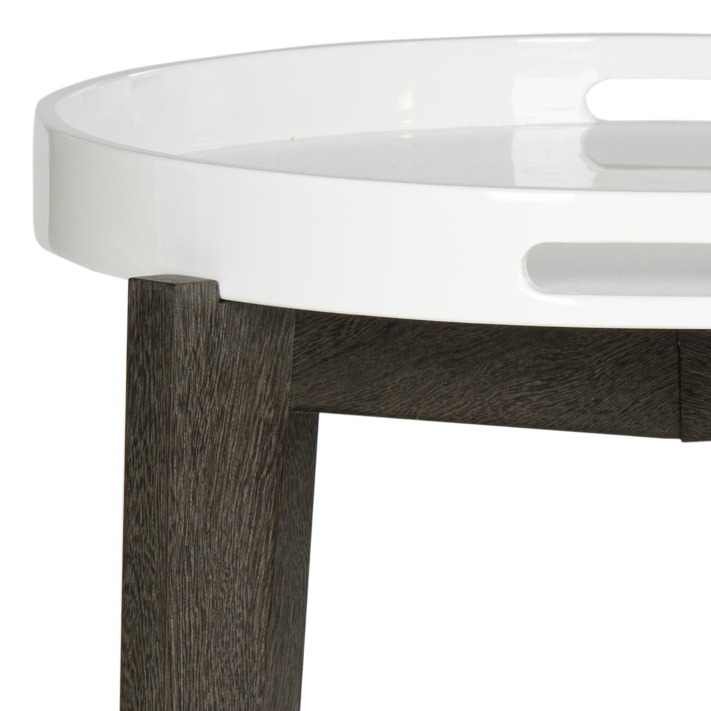 Velmora™ Ben Mid Century Lacquer Tray Top Side Table