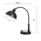 Velmora™ Black Finish Arch Dome Table Lamp
