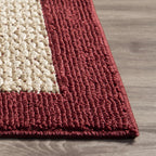 Velmora™ Faux Sisal Red Border Indoor Area Rug Set, 3 Piece