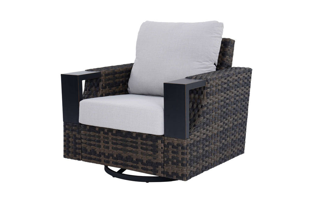 Velmora™ Rockport Club Swivel Chairs, Brown, 2 Pack