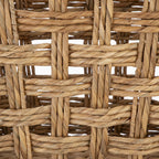 Velmora™ Extra Large Water Hyacinth Twist Decorative Storage Basket with Handles, 19 in x 16 in x 16 in