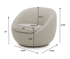 Velmora™ Mira Swivel Accent Chair, Cream