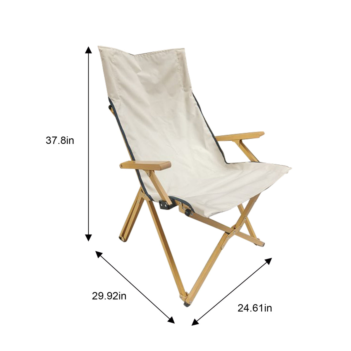 Velmora™ Hard Arm Resort Fabric Chair with Carry Bag, Tan, 2 Pack