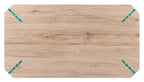 Velmora™ Katelyn Rect. Contemporary Glass Leg Coffee Table, Natural