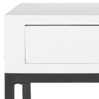 Velmora™ Adena Solid Rustic End Table with Storage Drawer, White
