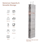 Velmora™ (2 pack) Gray 10-Shelf Hanging Closet Organizer with Side Pockets
