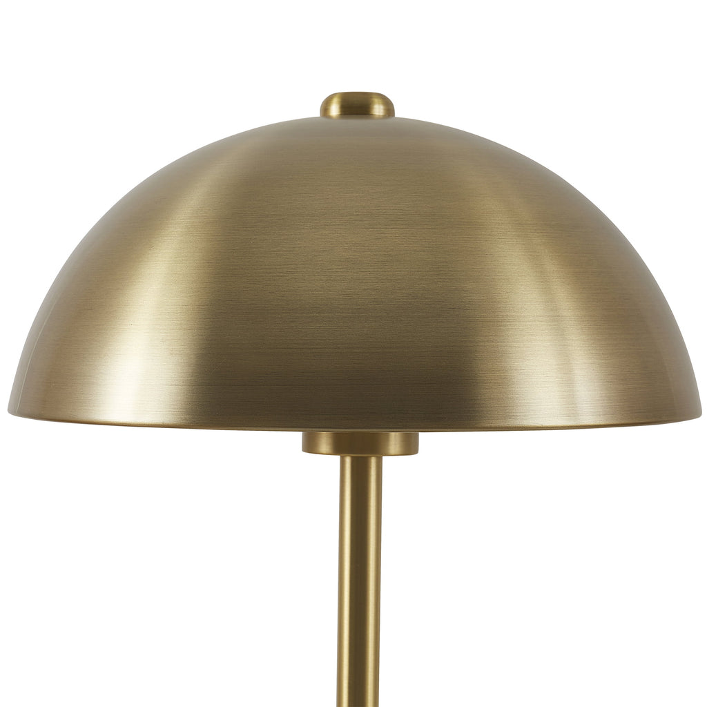 Velmora™ Modern Dome 18 in Touch On/Off Table Lamp, Brass