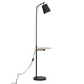 Velmora™ 65" Modern Adjustable Head Matte Black Floor Lamp with Black Conical