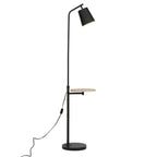 Velmora™ 65" Modern Adjustable Head Matte Black Floor Lamp with Black Conical